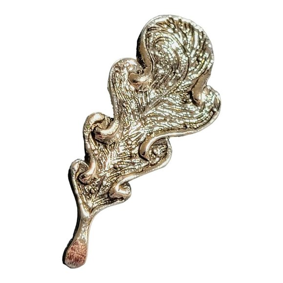 Women's Sterling Silver .925 3-D Leaf Shape Earrings 1.3" x .5" Gift AP-07a - Picture 2 of 4